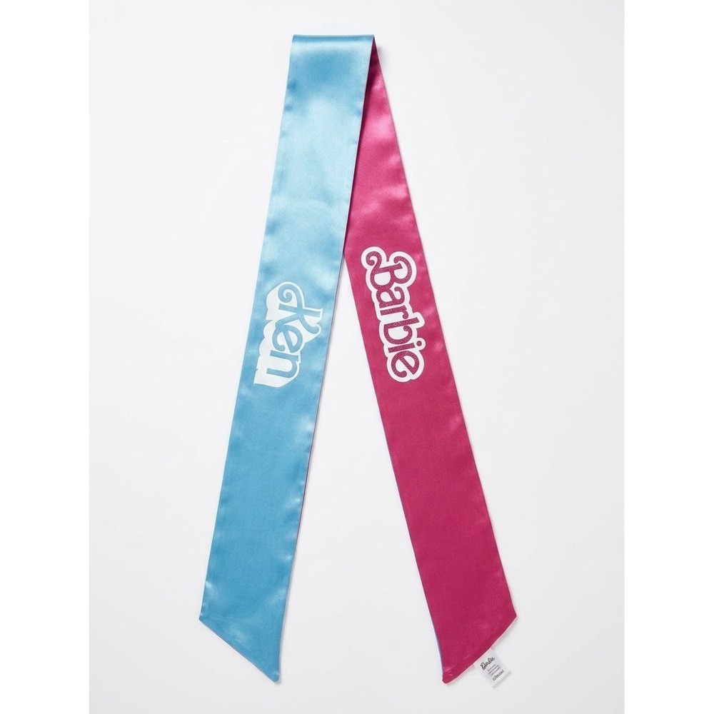 REVERSIBLE BARBIE AND KEN 60" PINK/BLUE PARTY SASH COSTUME PROP